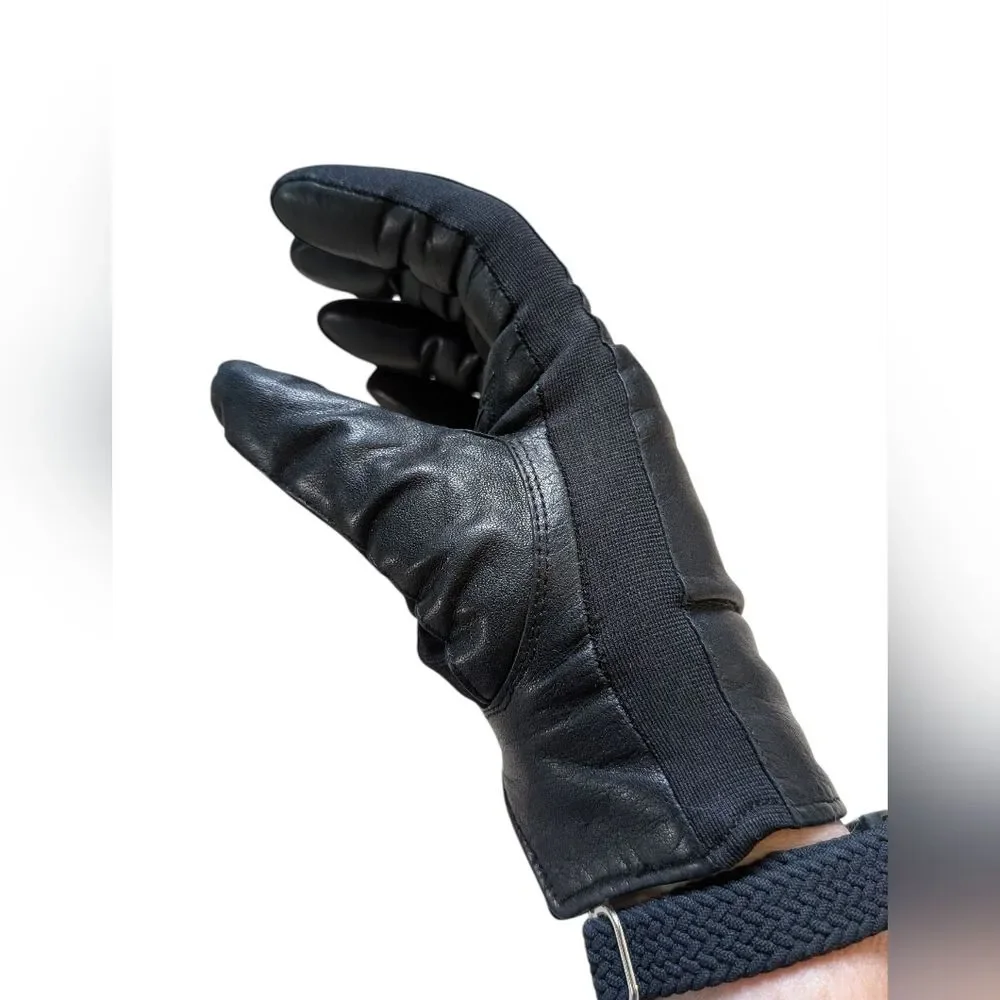 Vintage Genuine Leather Wool Lined Gloves Japan